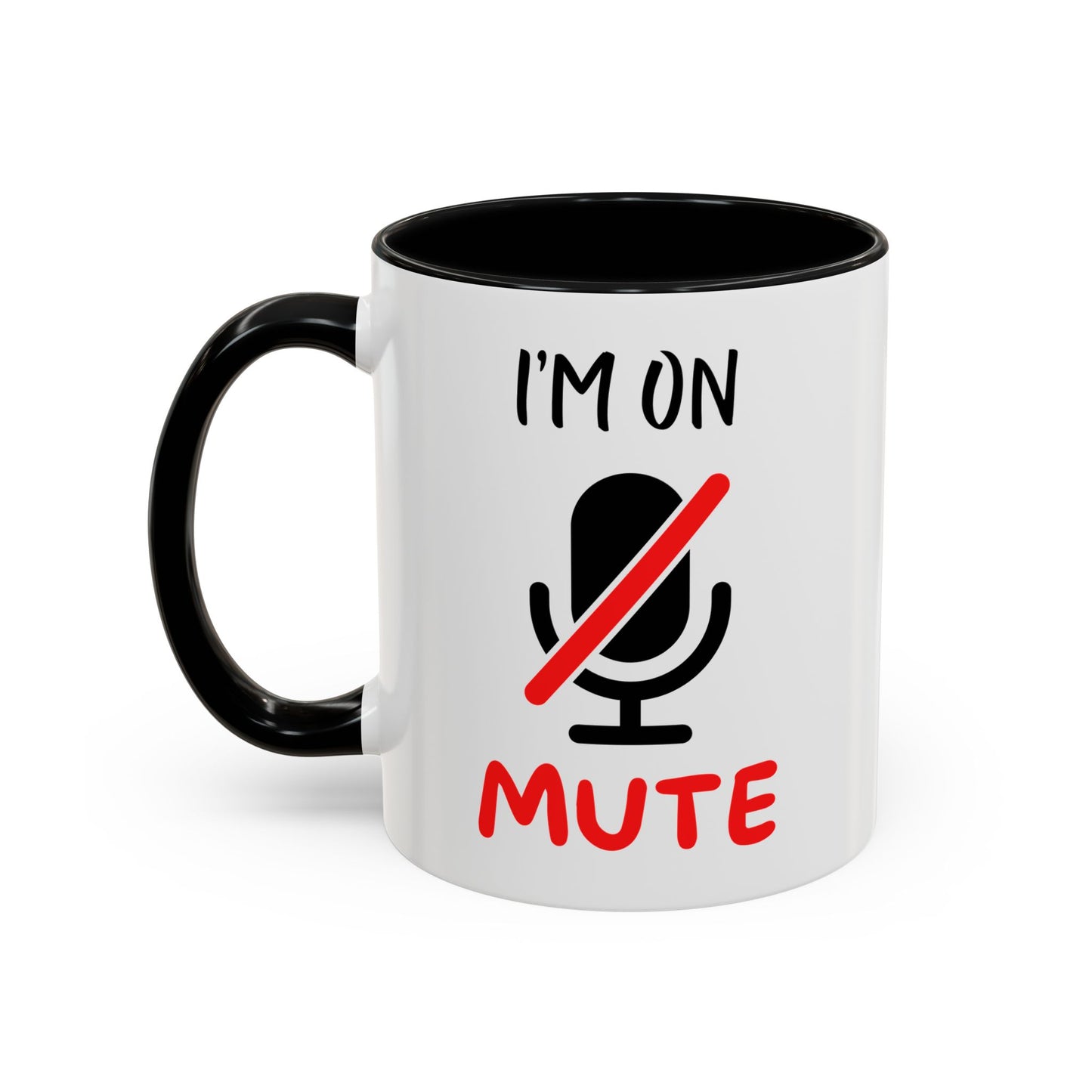 "I'm On Mute" Remote Work Mug – Accent Coffee Mug (11, 15oz)